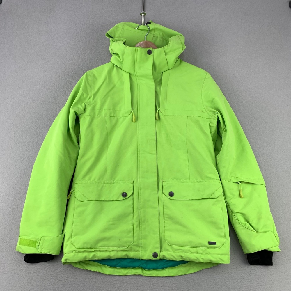 Liquid Venture‎ 8K Snowboard Jacket Women Small Green Hooded Waterproof Ski Coat